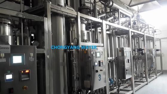 Paslanmaz çelik çok sütunlu damıtma tesisi Tıbbi su arıtma
