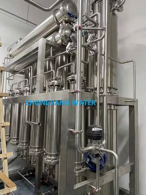 Farmasötik Çoklu Sütunlu Distillasiyon Tesisi Distillalı Su Makinesi WFI sistemi